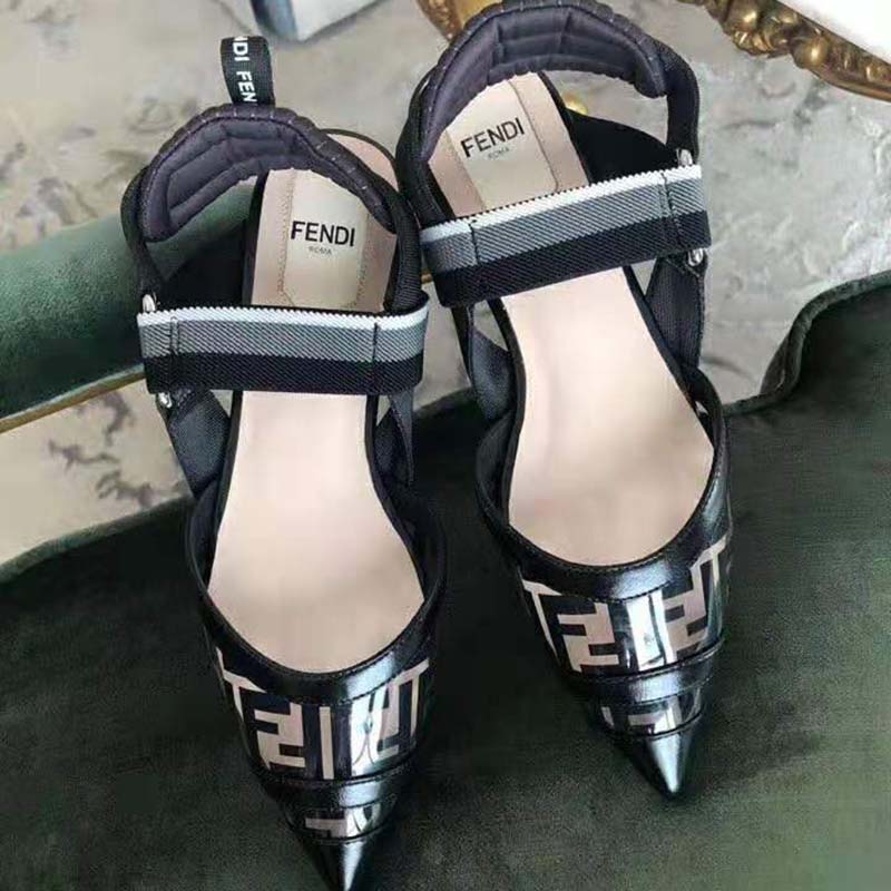 Top-down angle showing silhouette of Fendi Women SABOTS Flats