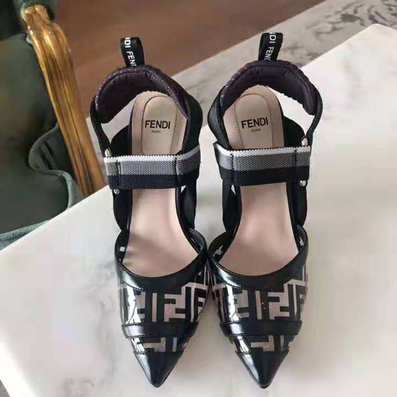Fendi Women SABOTS Flats in PU and Leather-Black - image 5