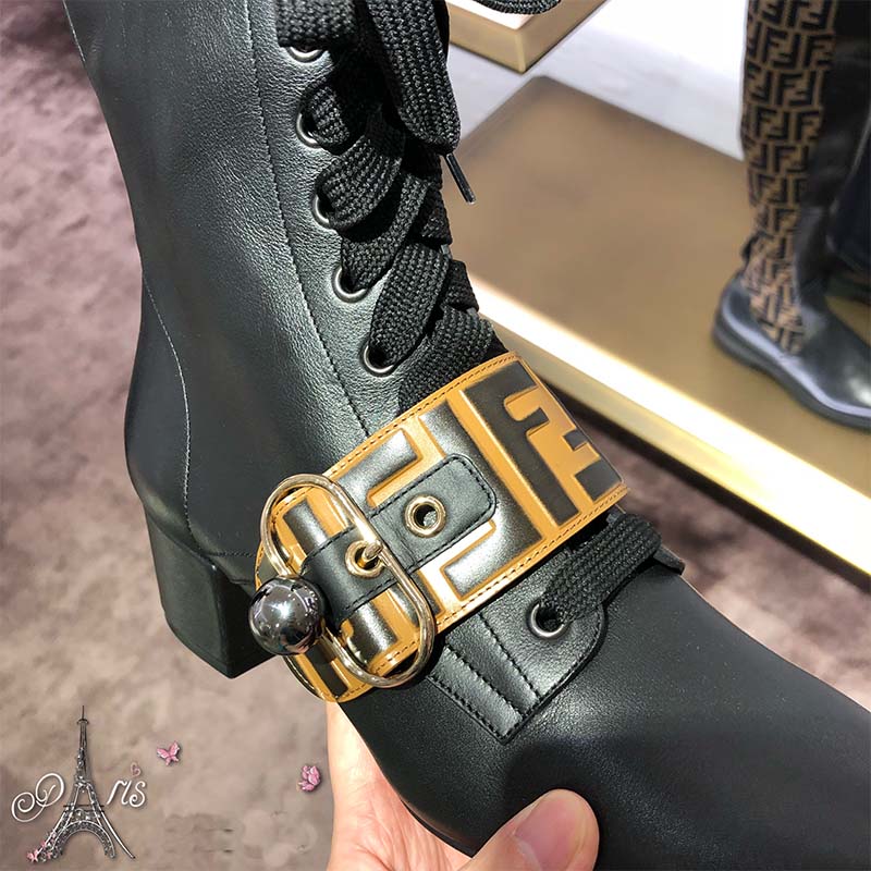 Fendi Women Shoes Ankle Boots in Calf Leather-Black - image 4