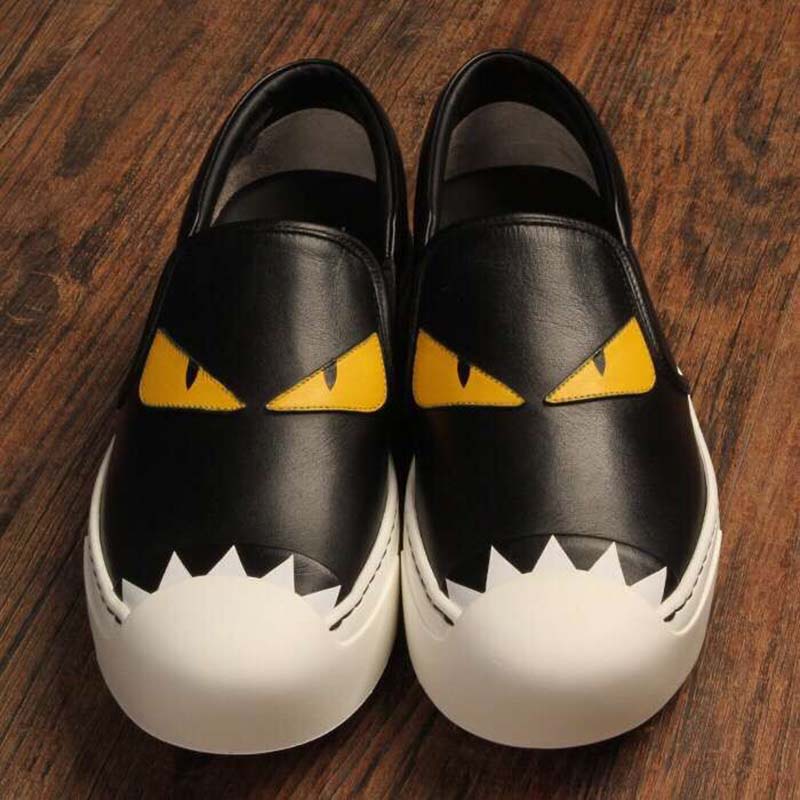 Top-down view showing smooth leather on Fendi Women Slip on shoes