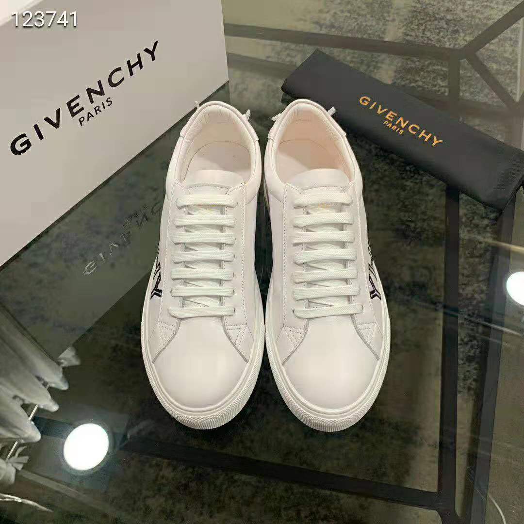 Top-down view showing lacing and leather texture of Givenchy Reverse Sneakers