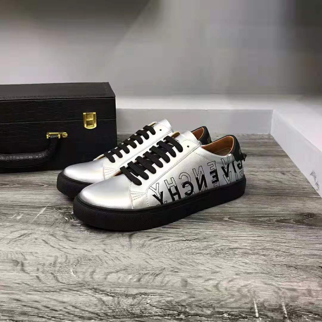 Givenchy Men Givenchy Shading Sneakers in Metallized Leather-Silver - image 6