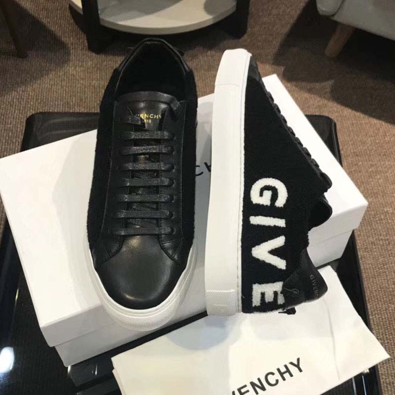Givenchy Men Shoes Givenchy Sneakers in Leather and Terrycloth-Black - image 4