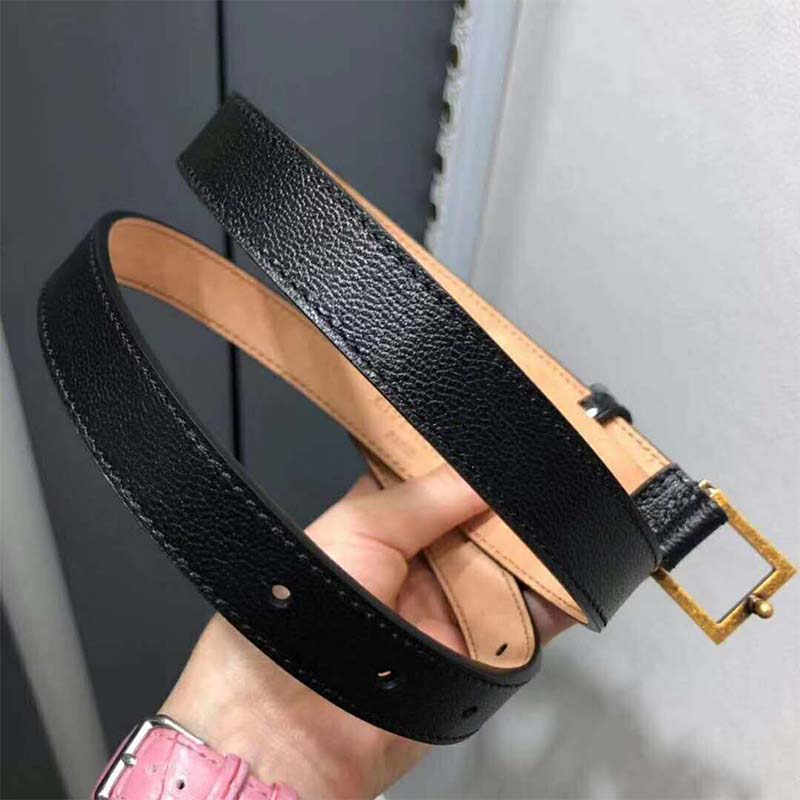 Side angle showing black leather texture on Givenchy Women Double G Belt
