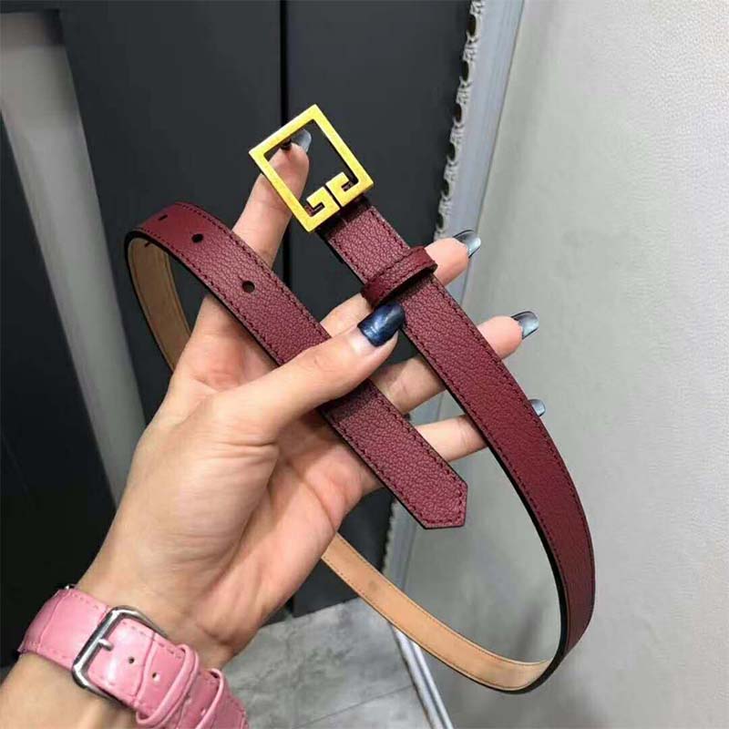 Givenchy Women Double G Belt in Leather-Maroon - image 8