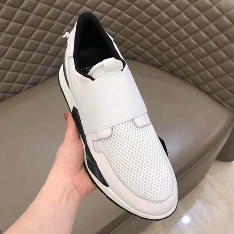 Givenchy Women Elastic Strap Sneakers in Suede and Leather Shoes White - image 4