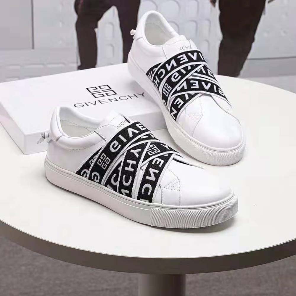 Givenchy Women Givenchy 4G Webbing Sneakers in Leather-White - image 4