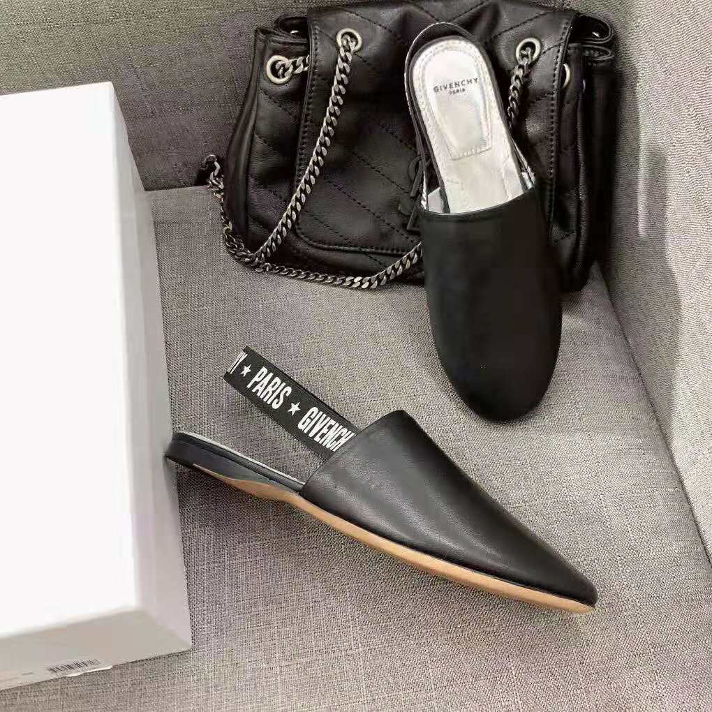 Givenchy Women Givenchy Sling Back Flat Mules-Black - image 9