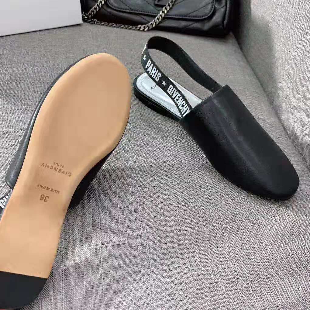 Givenchy Women Givenchy Sling Back Flat Mules-Black - image 10