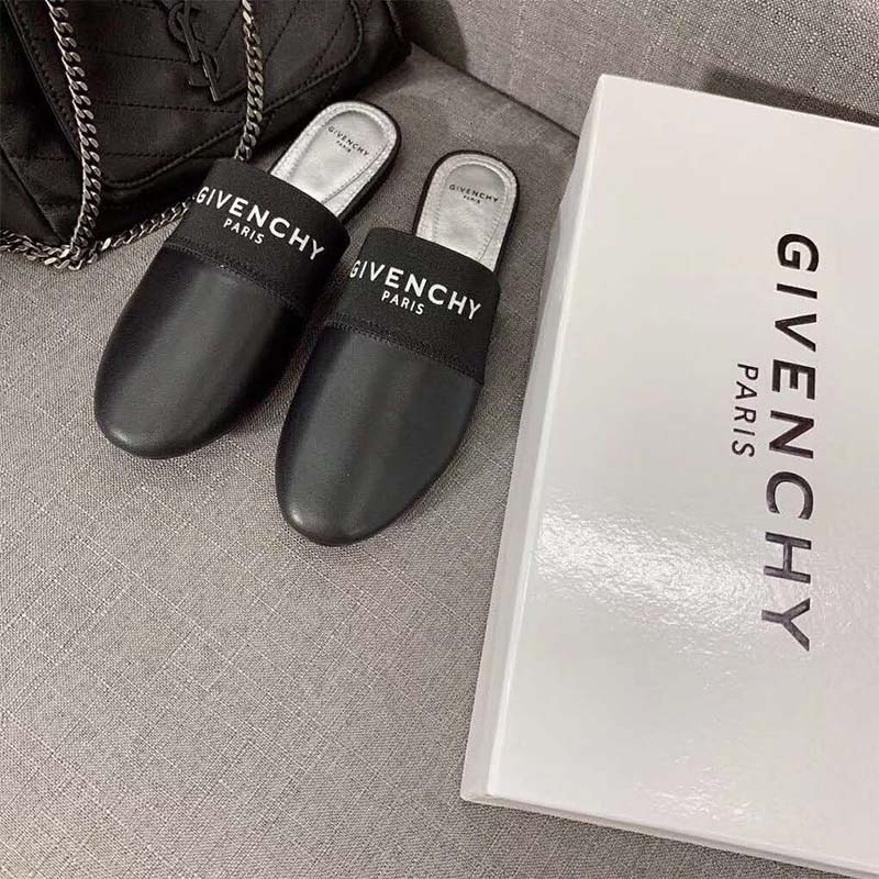 Givenchy Women Shoes Givenchy Paris Flat Mules in Calf Leather - image 8