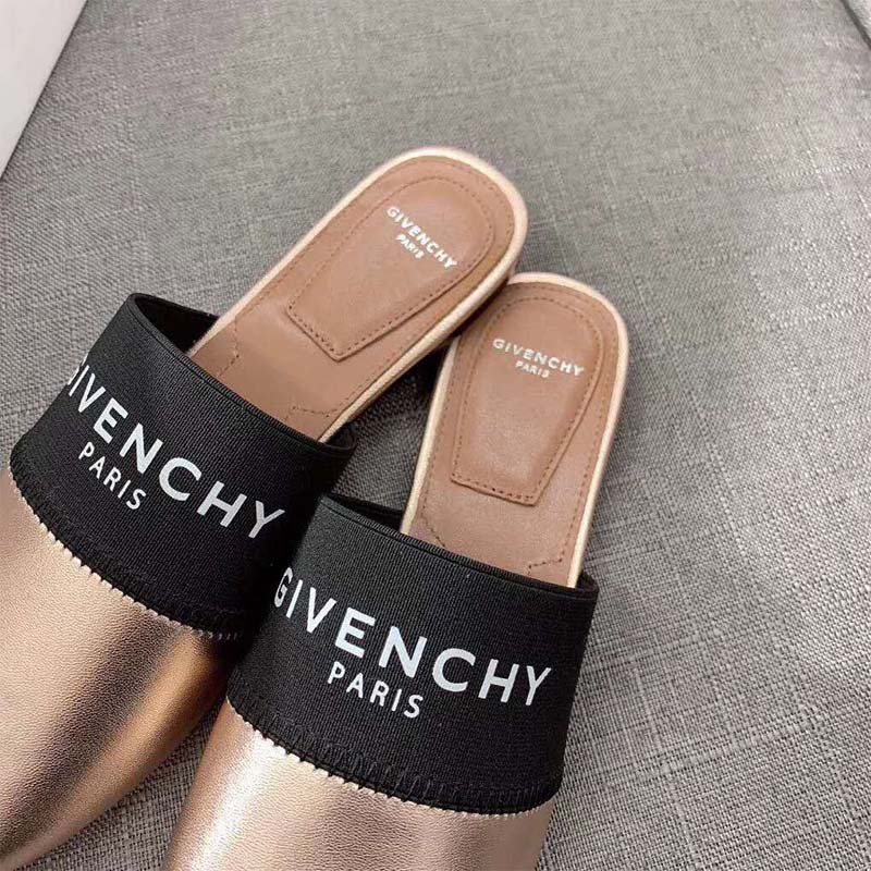 Givenchy Women Shoes Givenchy Paris Leather Mules-Gold - image 9