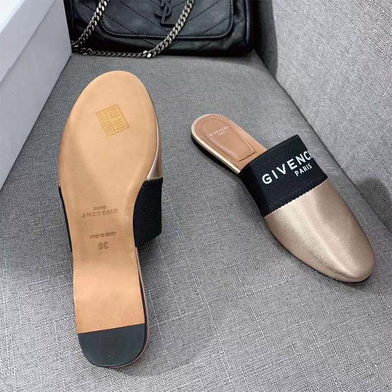 Givenchy Women Shoes Givenchy Paris Leather Mules-Gold - image 6