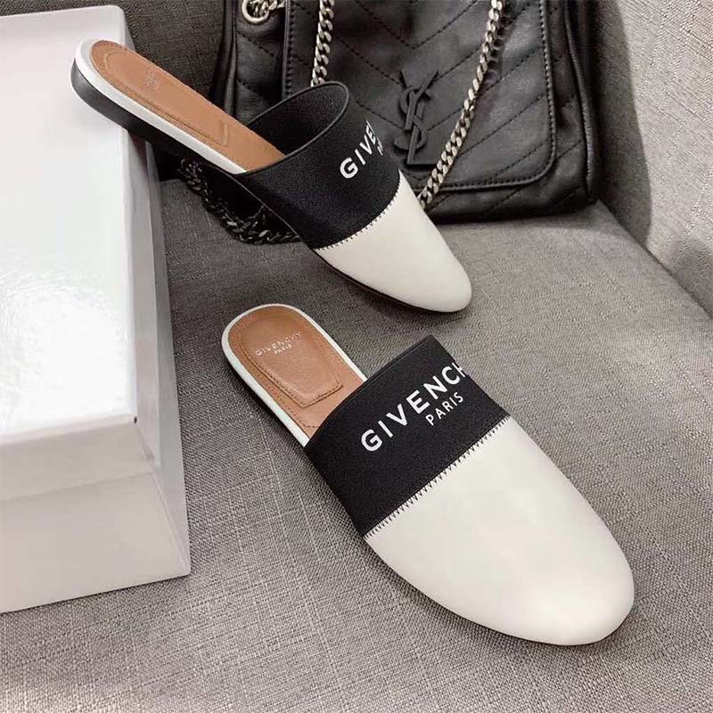 Givenchy Women Shoes Givenchy Paris Leather Mules-White - image 7