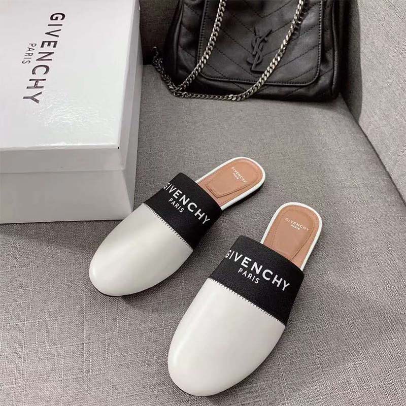 Givenchy Women Shoes Givenchy Paris Leather Mules-White - image 4