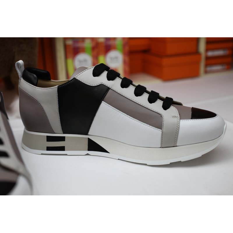 Hermes Men Rebus Sneaker Shoes White - image 6
