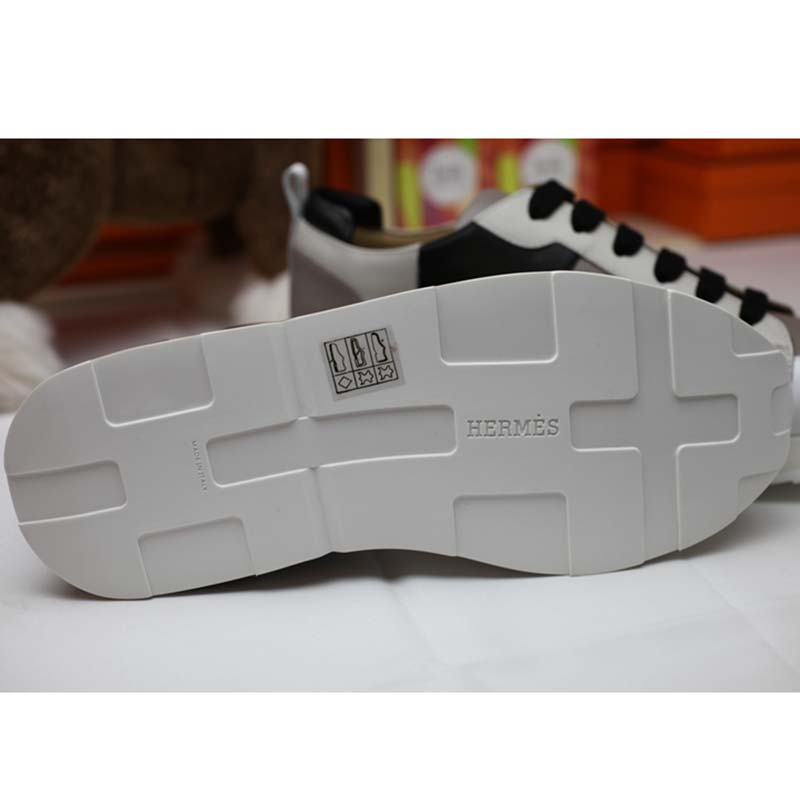 Hermes Men Rebus Sneaker Shoes White - image 5