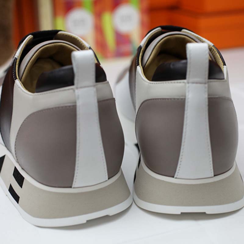 Hermes Men Rebus Sneaker Shoes White - image 4
