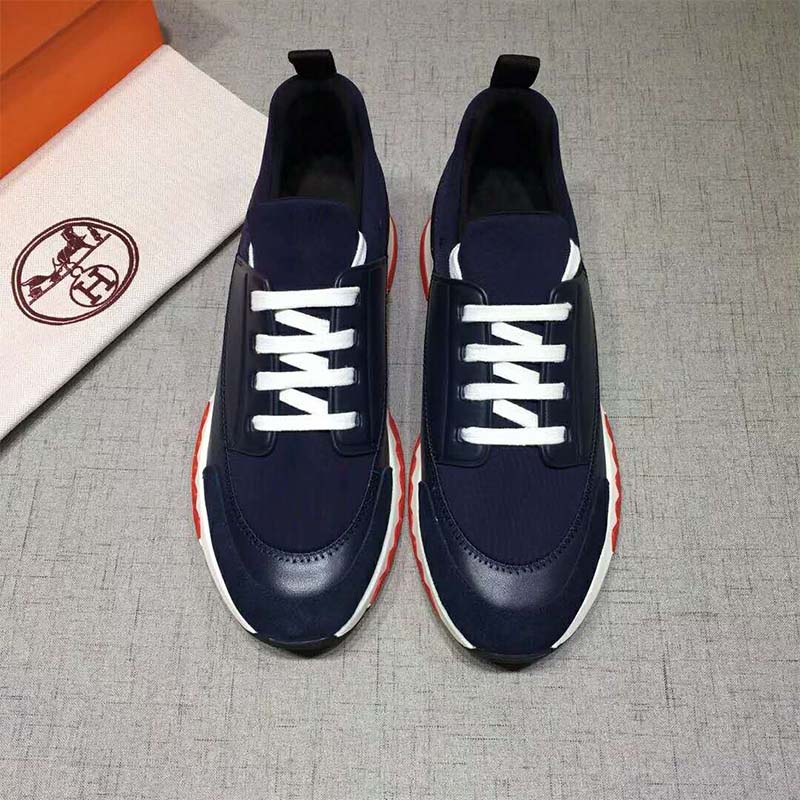 Hermes Men Shoes Stadium Sneaker-Blue - image 5