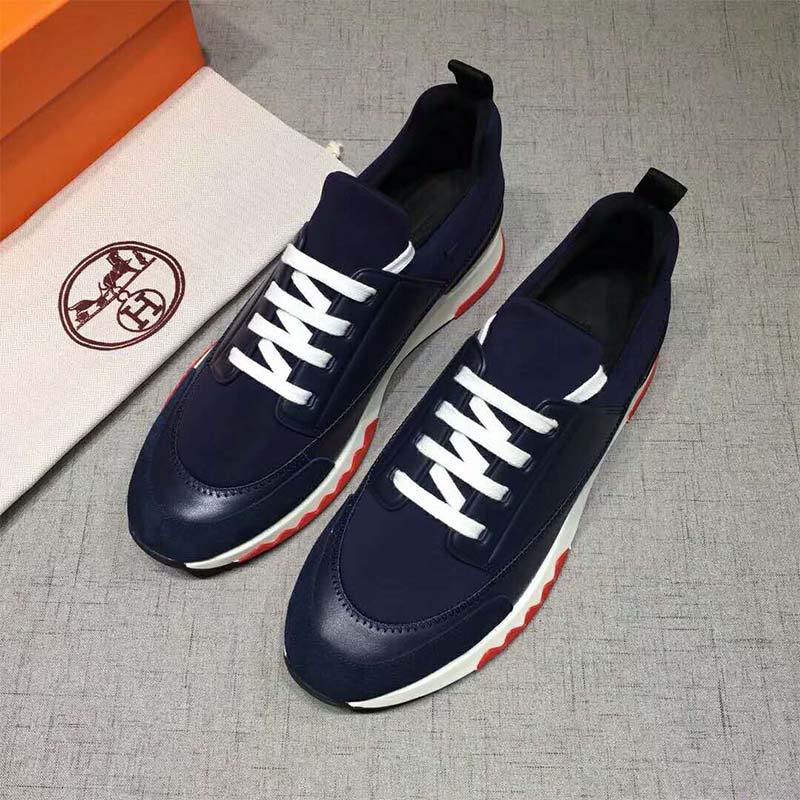 Hermes Men Shoes Stadium Sneaker-Blue - image 4