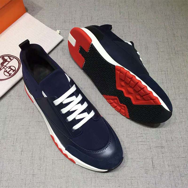 Hermes Men Shoes Stadium Sneaker-Blue - image 6