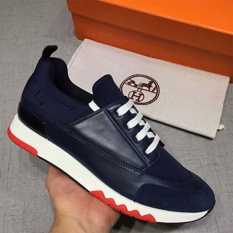 Hermes Men Shoes Stadium Sneaker-Blue - image 8
