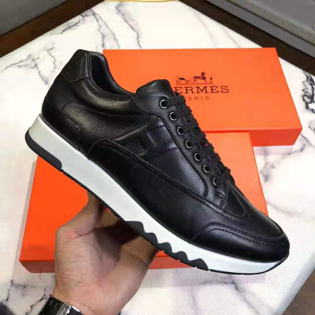 Hermes Men Trail sneaker in Calfskin-Black - image 5