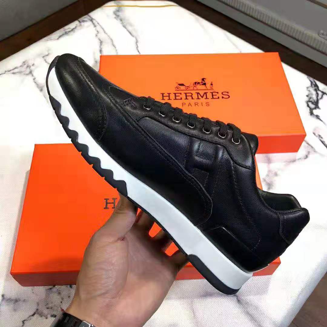 Hermes Men Trail sneaker in Calfskin-Black - image 6