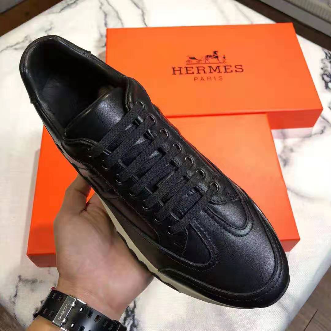 Hermes Men Trail sneaker in Calfskin-Black - image 7