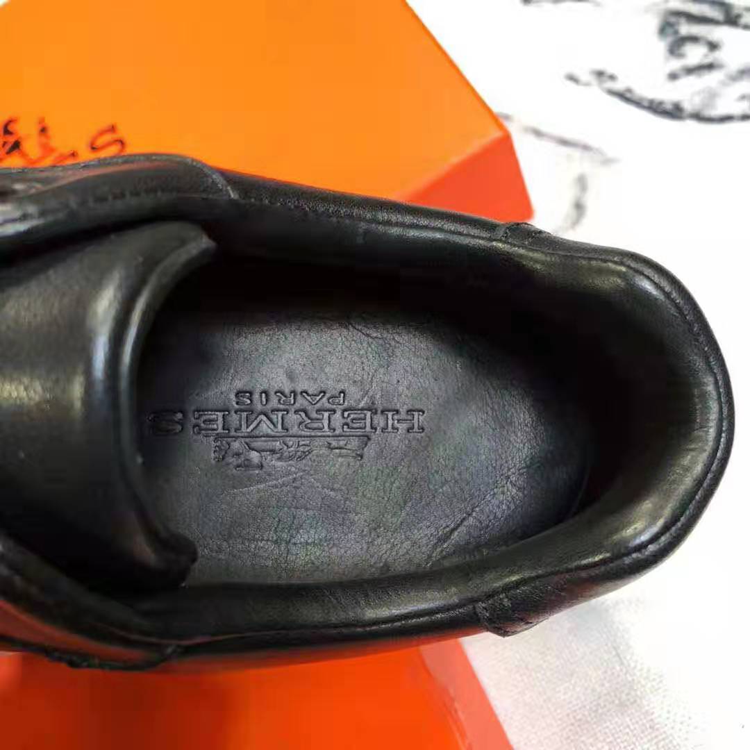 Hermes Men Trail sneaker in Calfskin-Black - image 9
