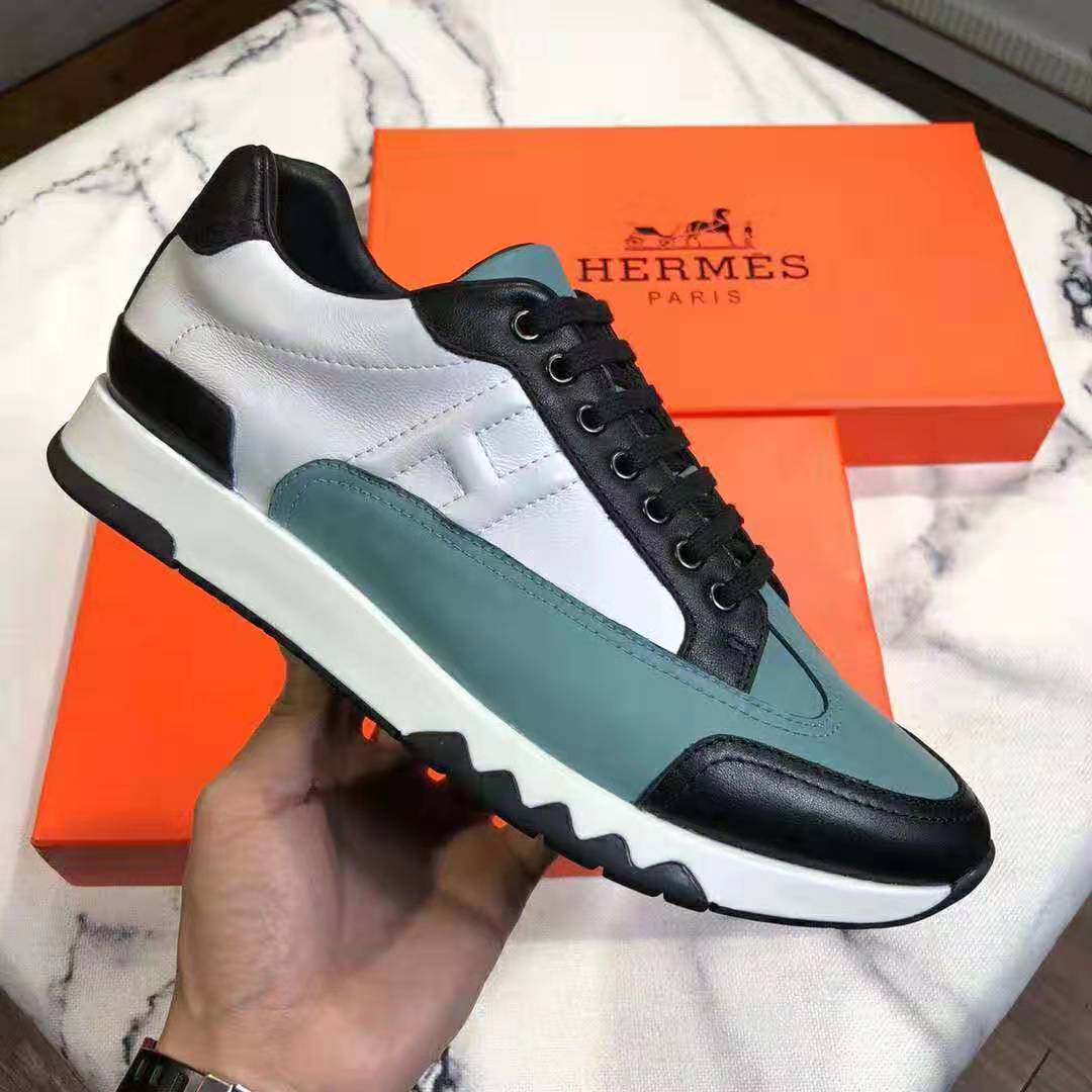 Hermes Men Trail sneaker in Calfskin-Blue - image 5