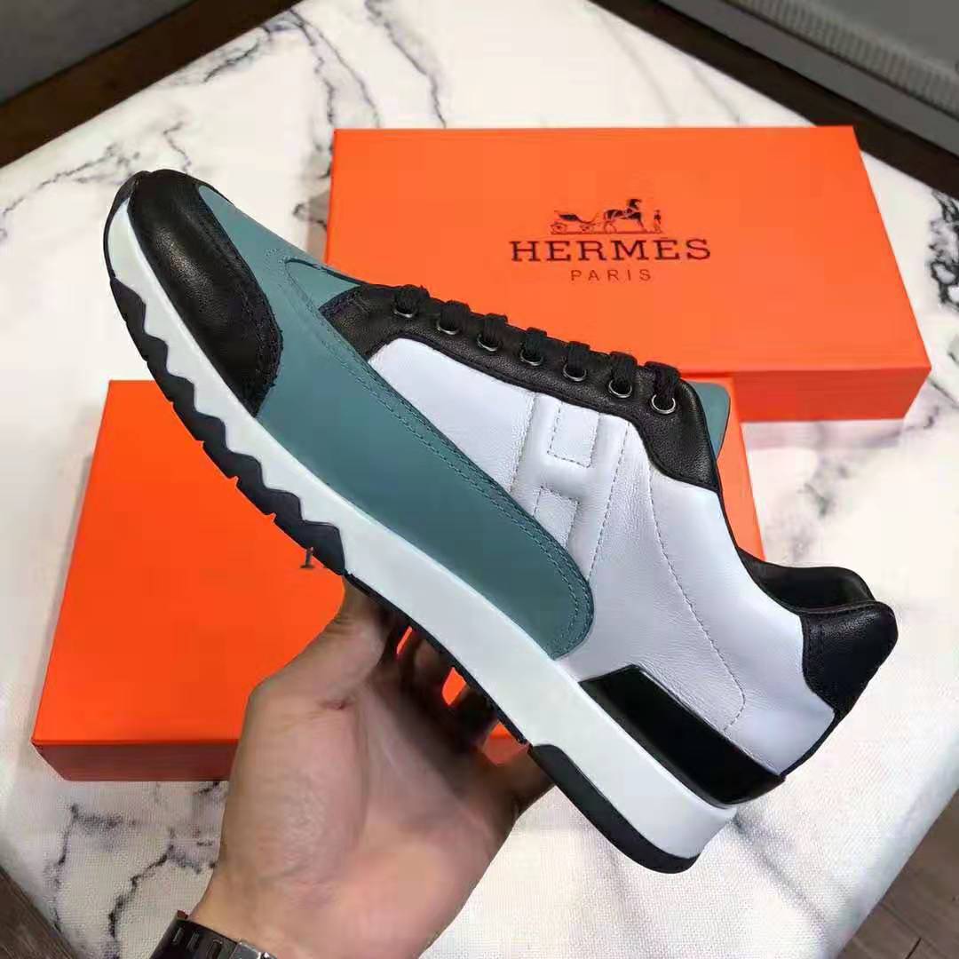 Hermes Men Trail sneaker in Calfskin-Blue - image 6