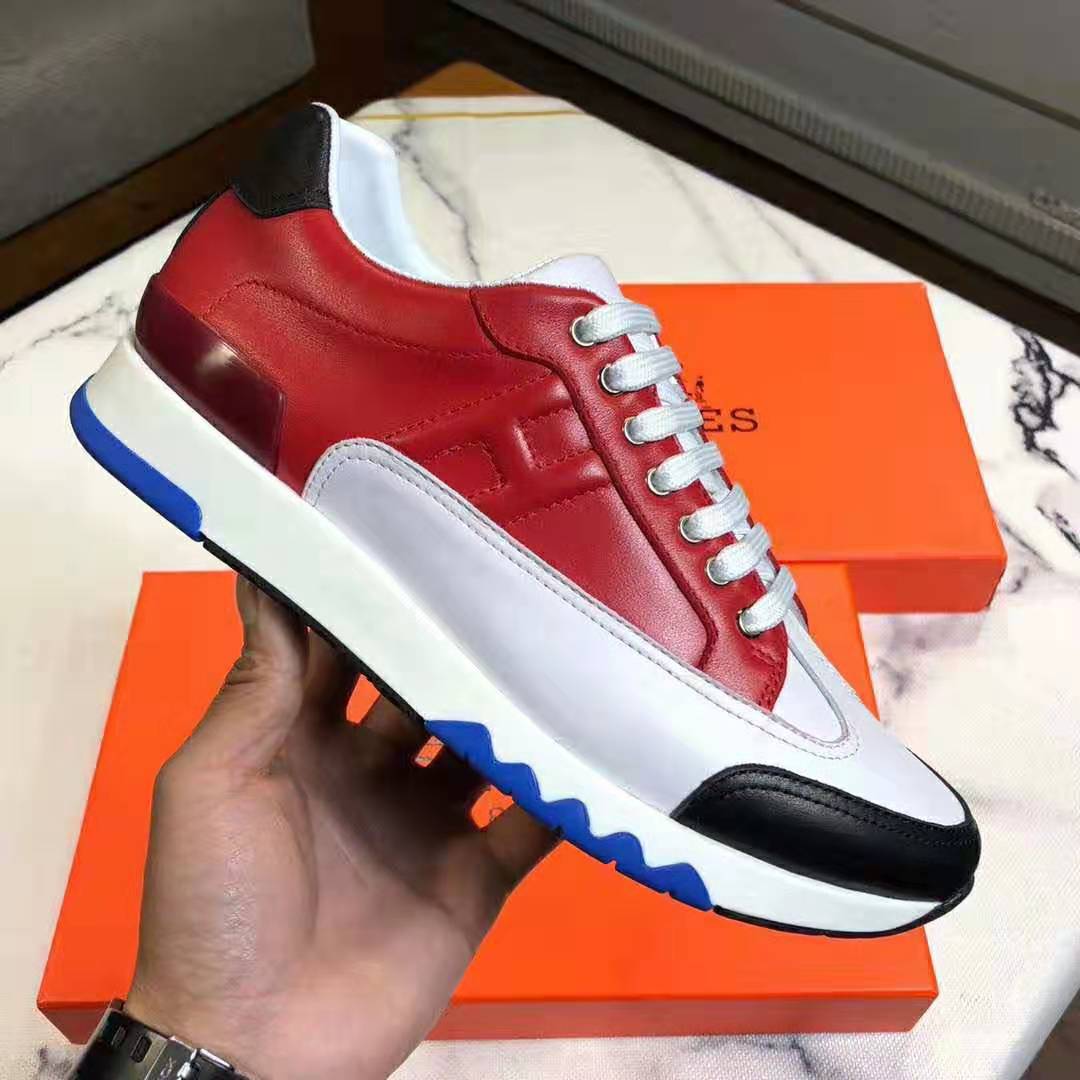 Hermes Men Trail sneaker in Calfskin-Red - image 5
