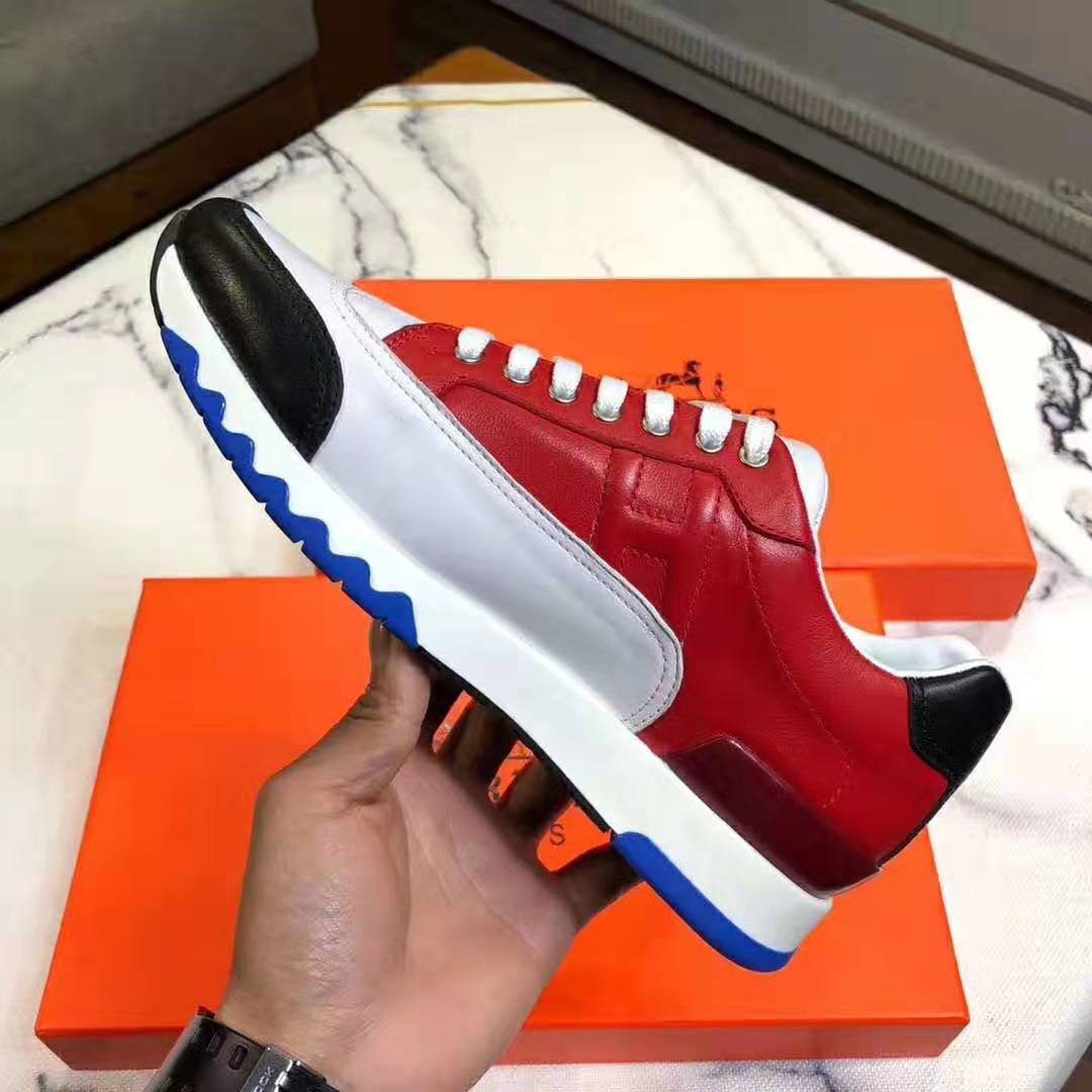 Hermes Men Trail sneaker in Calfskin-Red - image 6