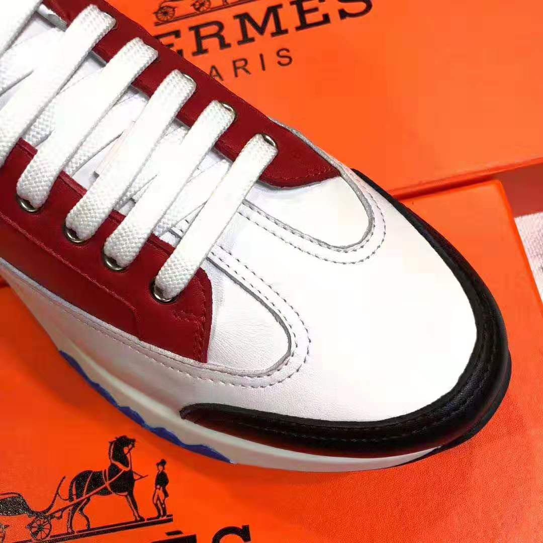 Hermes Men Trail sneaker in Calfskin-Red - image 7