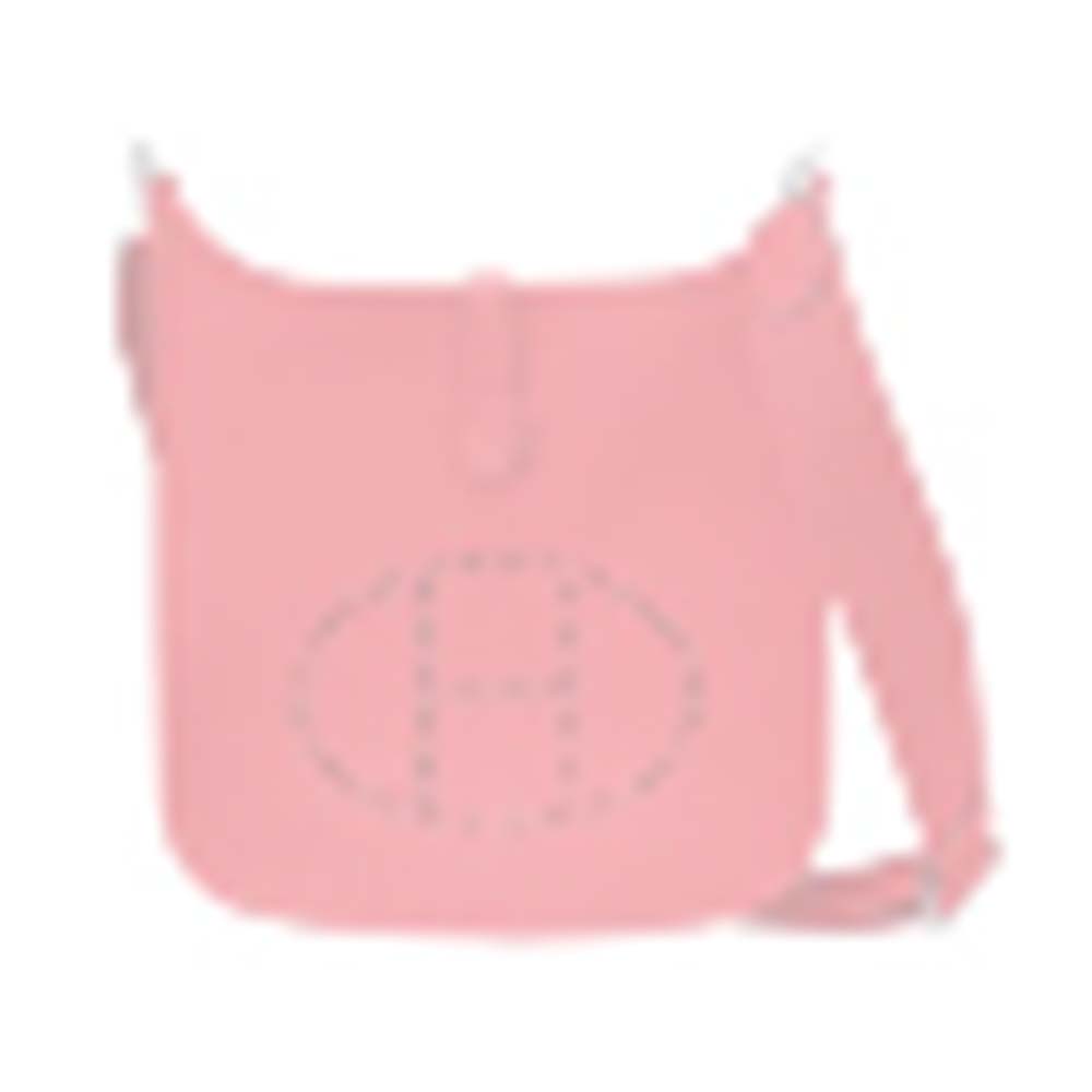 Front view of Hermes Women Evelyne III 29 Bag-Pink showing perforated H logo