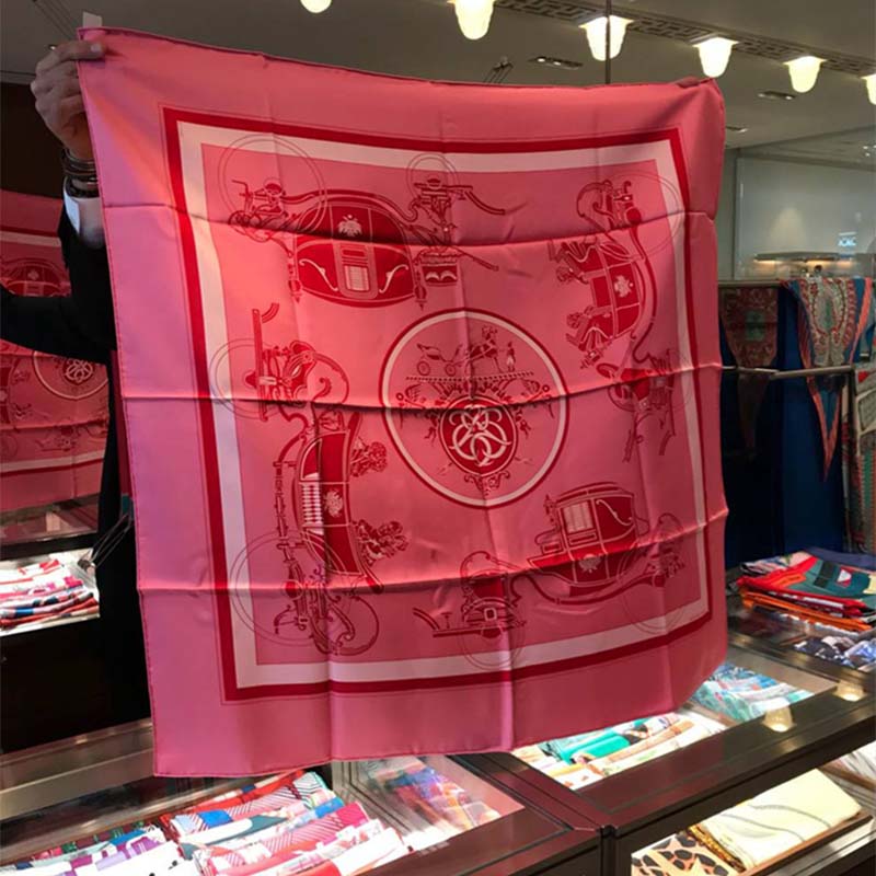 Hermes Women Ex-Libris Scarf 90-Pink - image 4