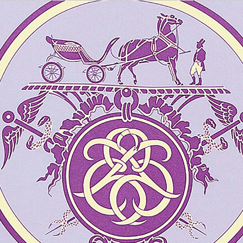 Hermes Women Ex-Libris Scarf 90-Purple - image 4