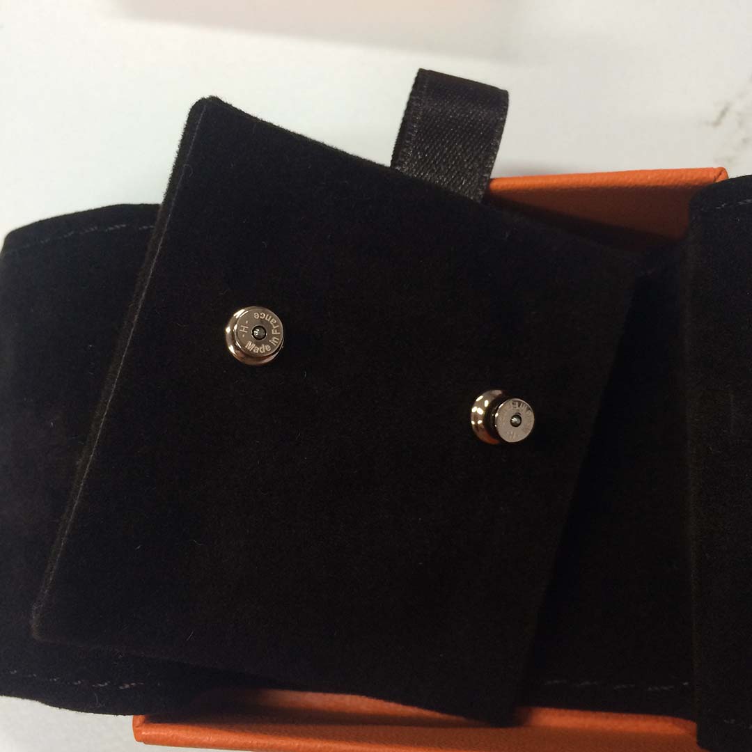 Hermes Women Pop H Earrings Jewelry Black - image 5