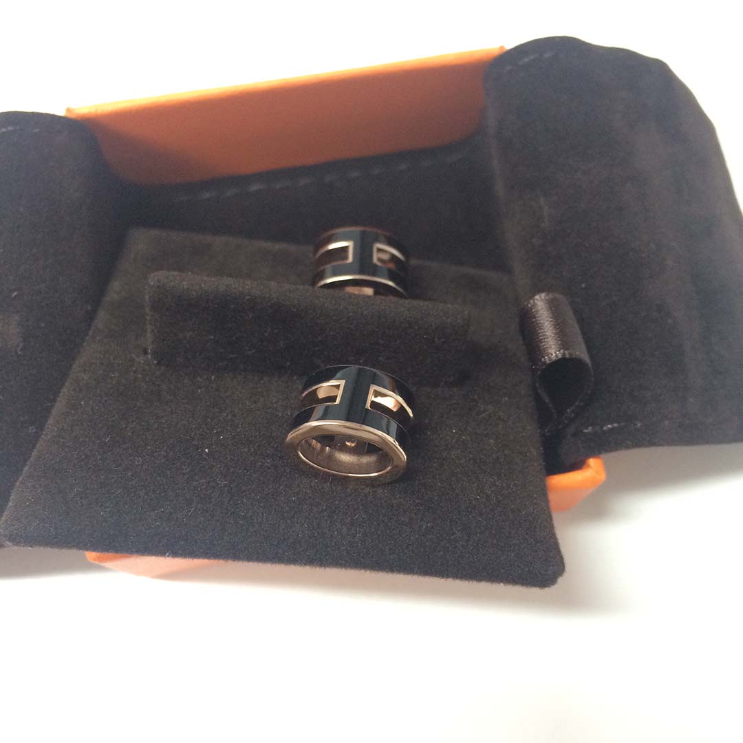 Hermes Women Pop H Earrings Jewelry Black - image 6