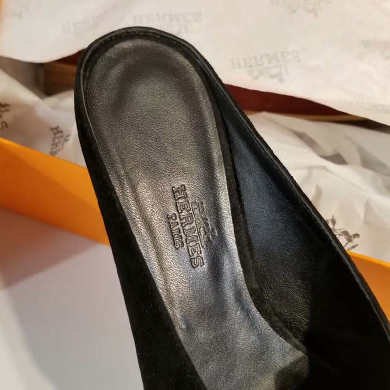 Hermes Women Roxane Mule Shoes Black - image 7
