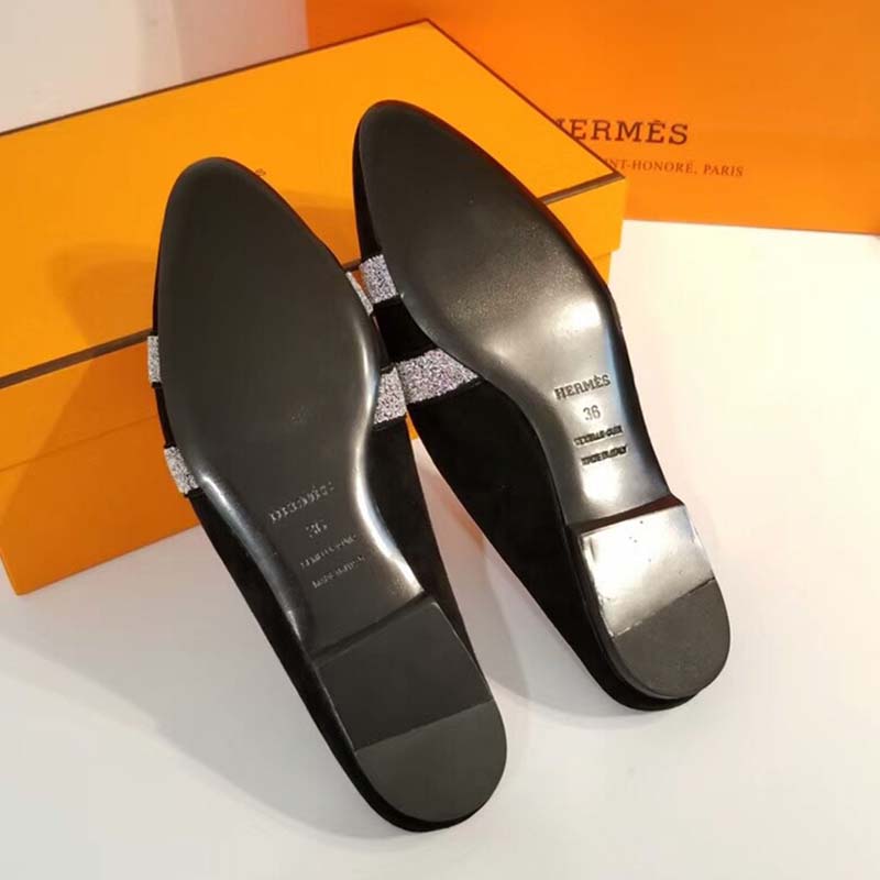 Hermes Women Roxane Mule Shoes Black - image 6