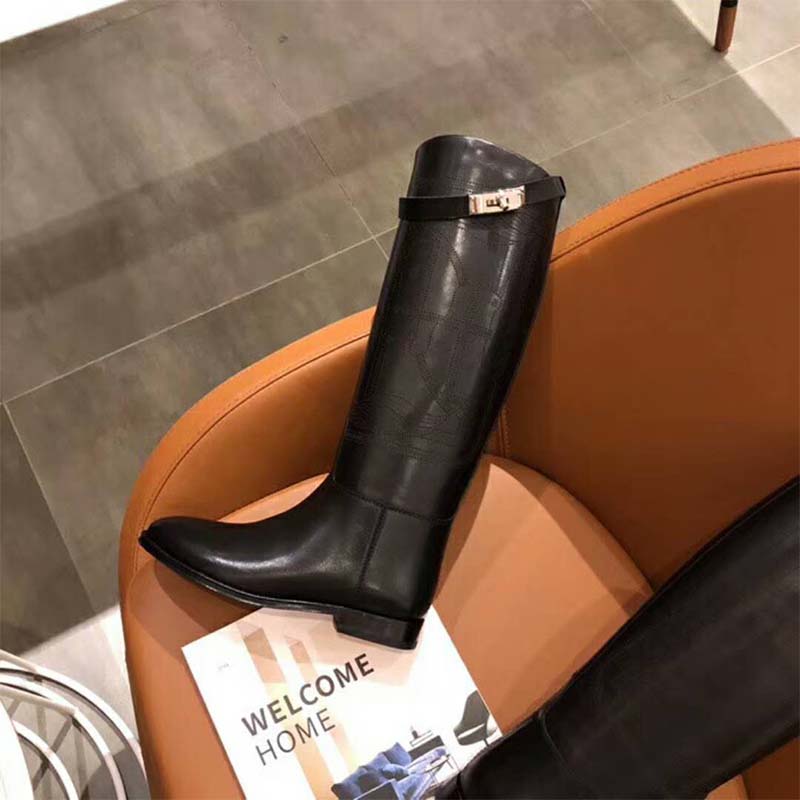Hermes Women Shoes Jumping Boot in Calfskin-Black - image 6