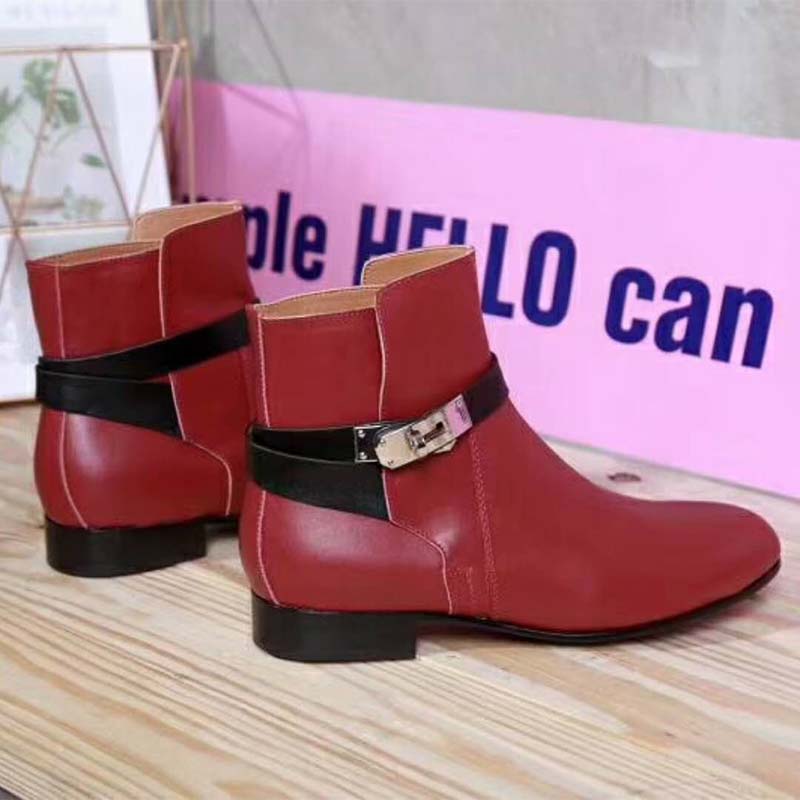 Hermes Women Shoes Neo Ankle Boot-Maroon - image 5