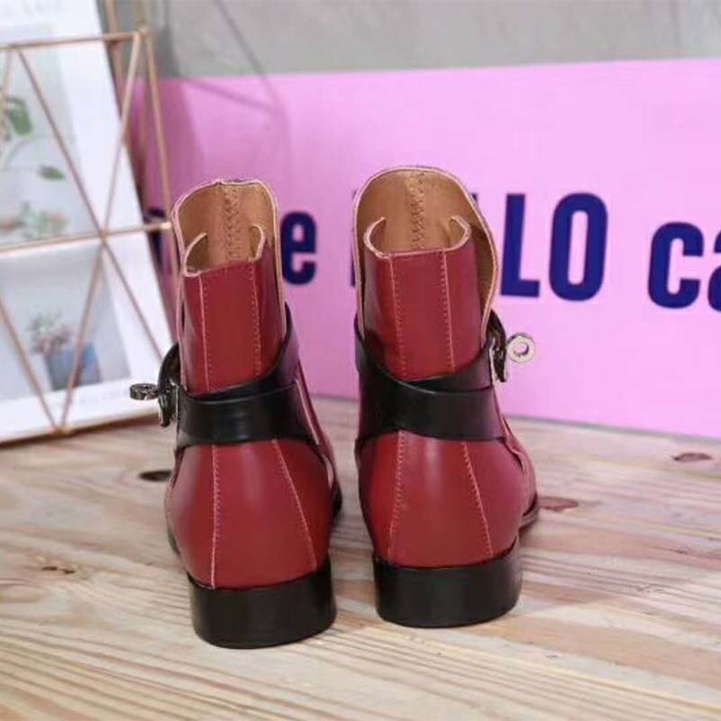 Hermes Women Shoes Neo Ankle Boot-Maroon - image 4