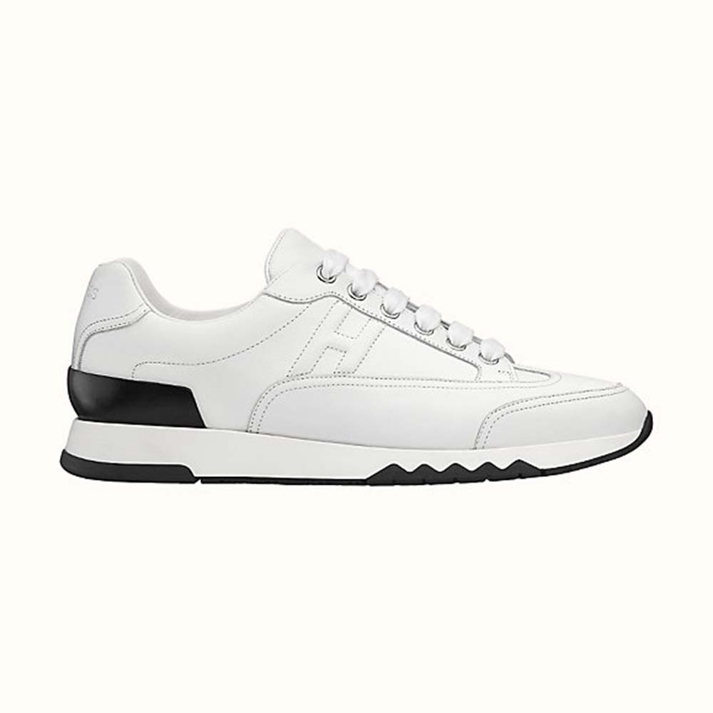 Hermes Women Trail sneaker in Calfskin-White