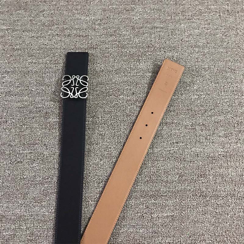 Loewe Men Anagram Belt 3.2Cm Black/Tan/Palladium - image 5