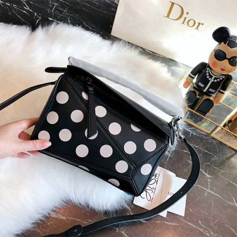 Loewe Women Puzzle Dots Bag Black/Greige - image 4