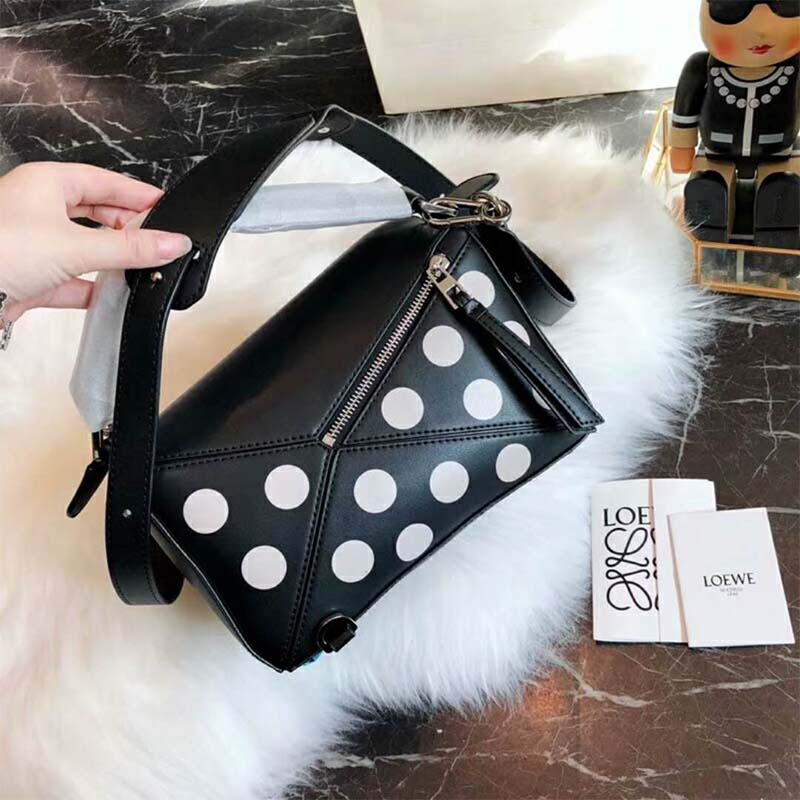 Loewe Women Puzzle Dots Bag Black/Greige - image 6