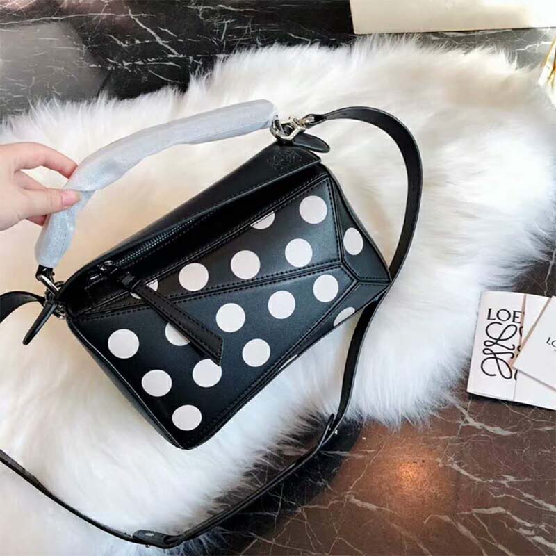 Loewe Women Puzzle Dots Bag Black/Greige - image 5