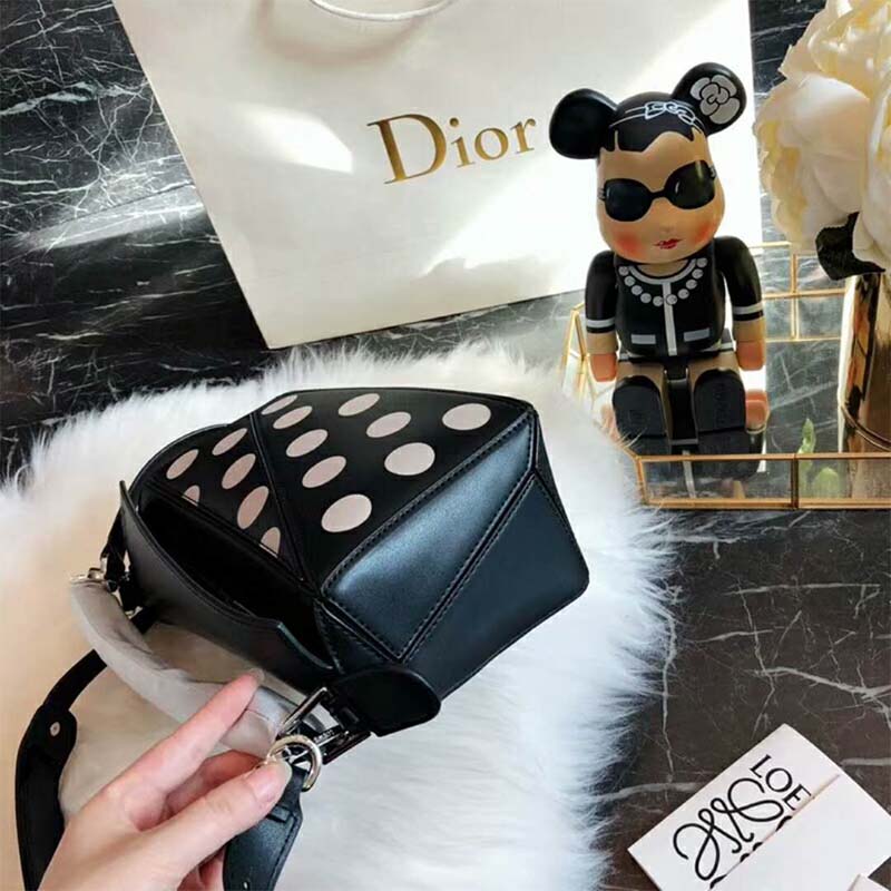 Loewe Women Puzzle Dots Bag Black/Greige - image 7